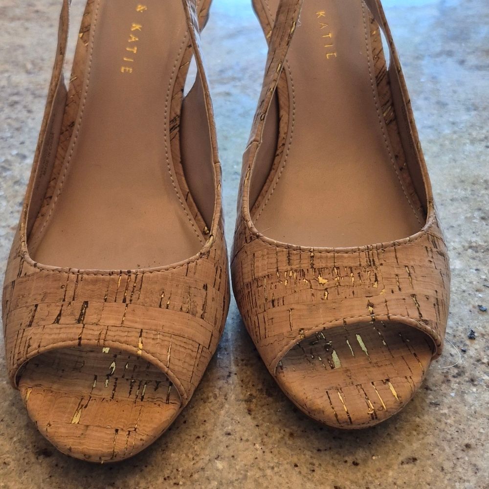 Kelly & Katie Beige Cork Heels